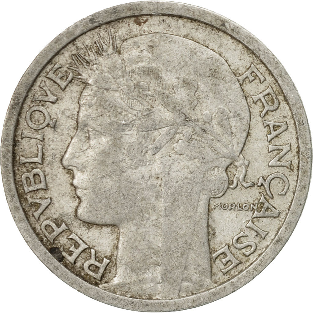 Moneta, Francia, Morlon, Franc, 1946, Paris, MB+, Alluminio, KM:885a.1
