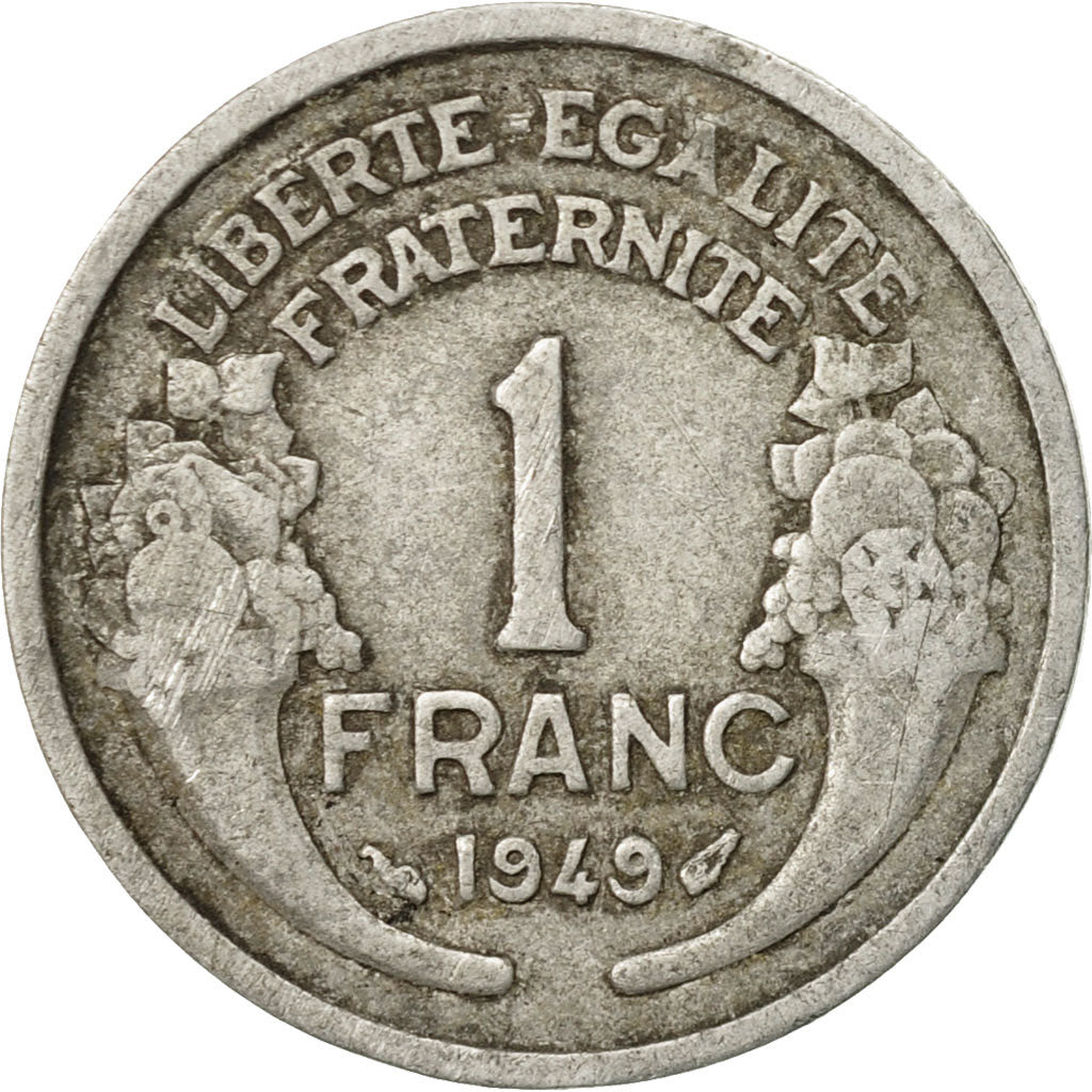 Coin, France, Morlon, Franc, 1949, Paris, VF(20-25), Aluminum, KM:885a.1
