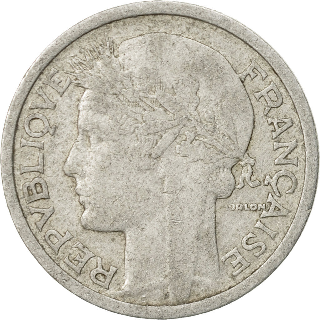 Munten, Frankrijk, Morlon, Franc, 1949, Beaumont - Le Roger, FR+, Aluminium