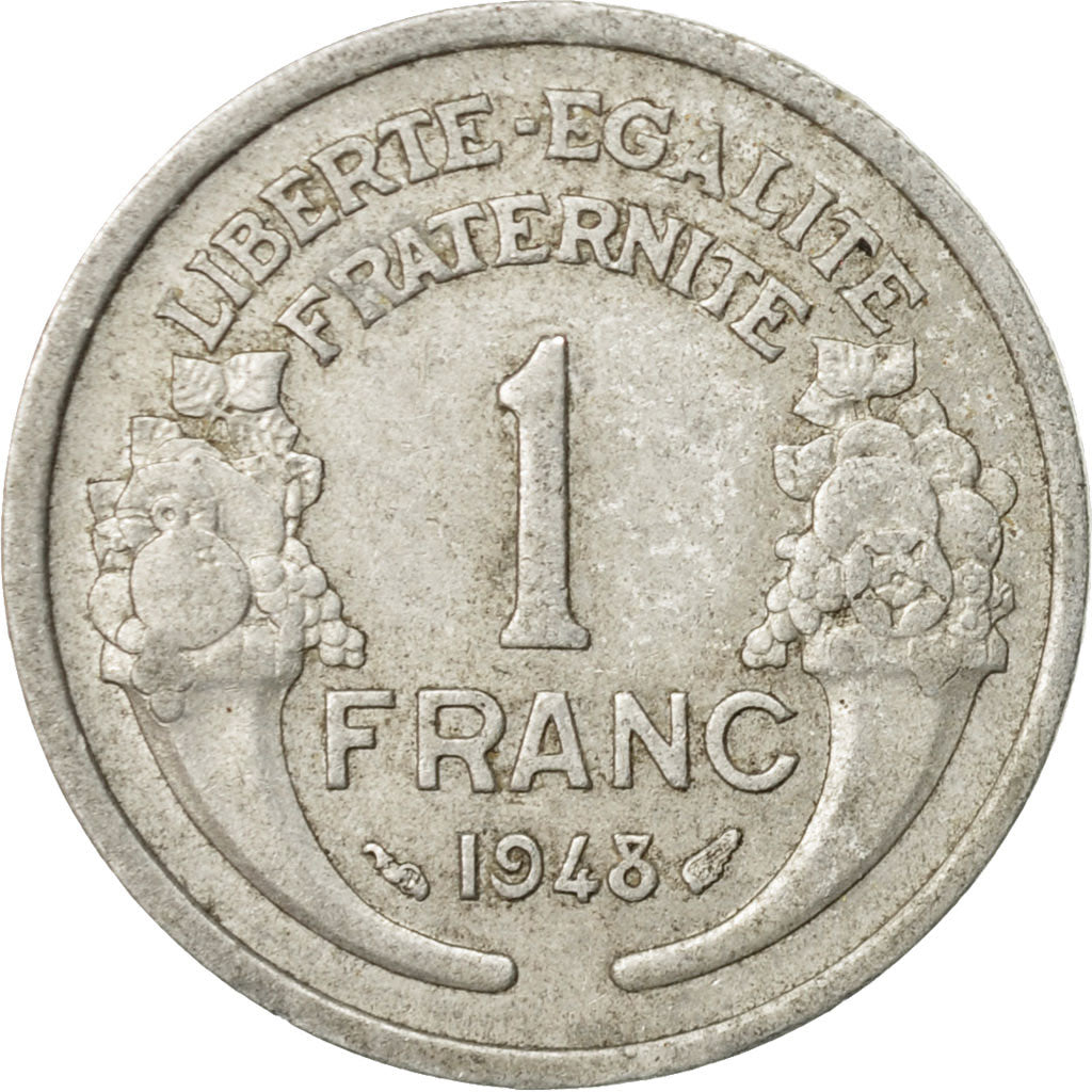 Coin, France, Morlon, Franc, 1948, Paris, EF(40-45), Aluminum, KM:885a.1