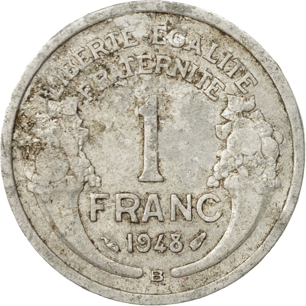 Coin, France, Morlon, Franc, 1948, Beaumont - Le Roger, VF(20-25), Aluminum