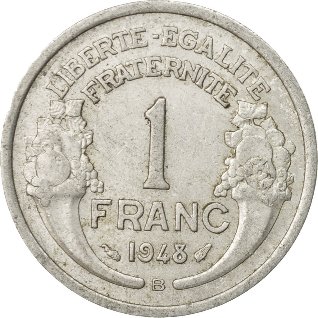Coin, France, Morlon, Franc, 1948, Beaumont - Le Roger, VF(30-35), Aluminum