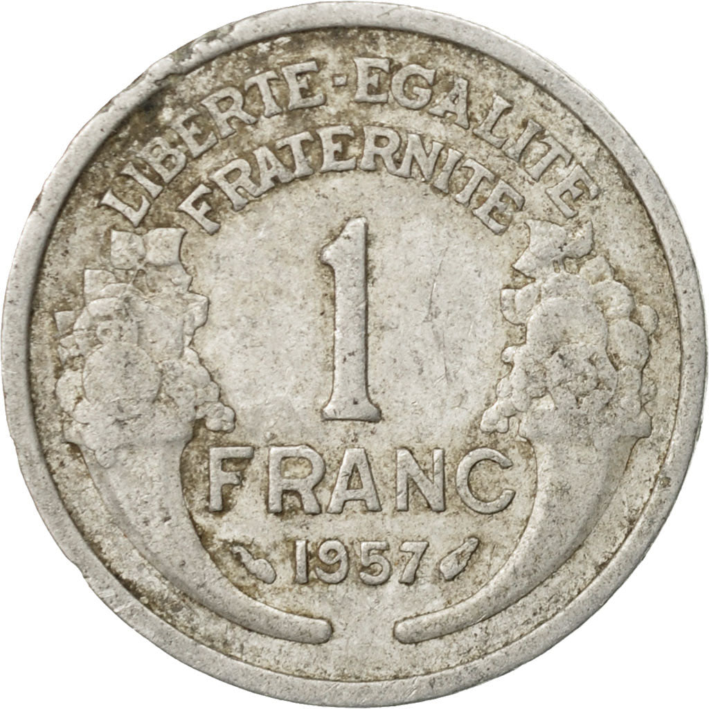 Coin, France, Morlon, Franc, 1957, Paris, VF(30-35), Aluminum, KM:885a.1