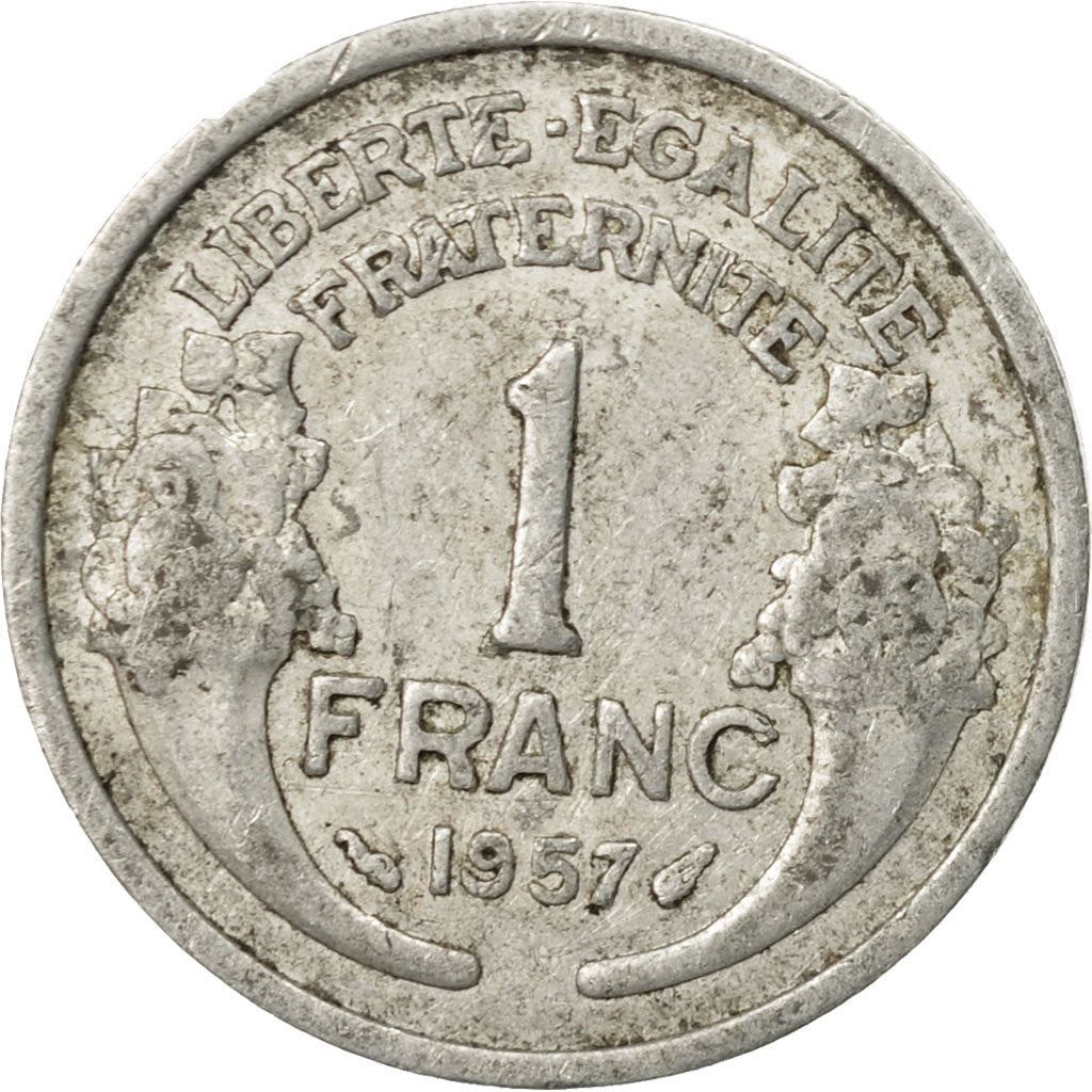 Coin, France, Morlon, Franc, 1957, Paris, VF(30-35), Aluminum, KM:885a.1