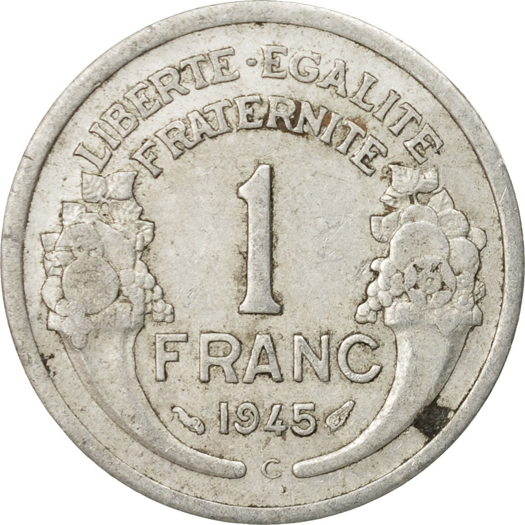 Coin, France, Morlon, Franc, 1945, Castelsarrasin, VF(20-25), Aluminum