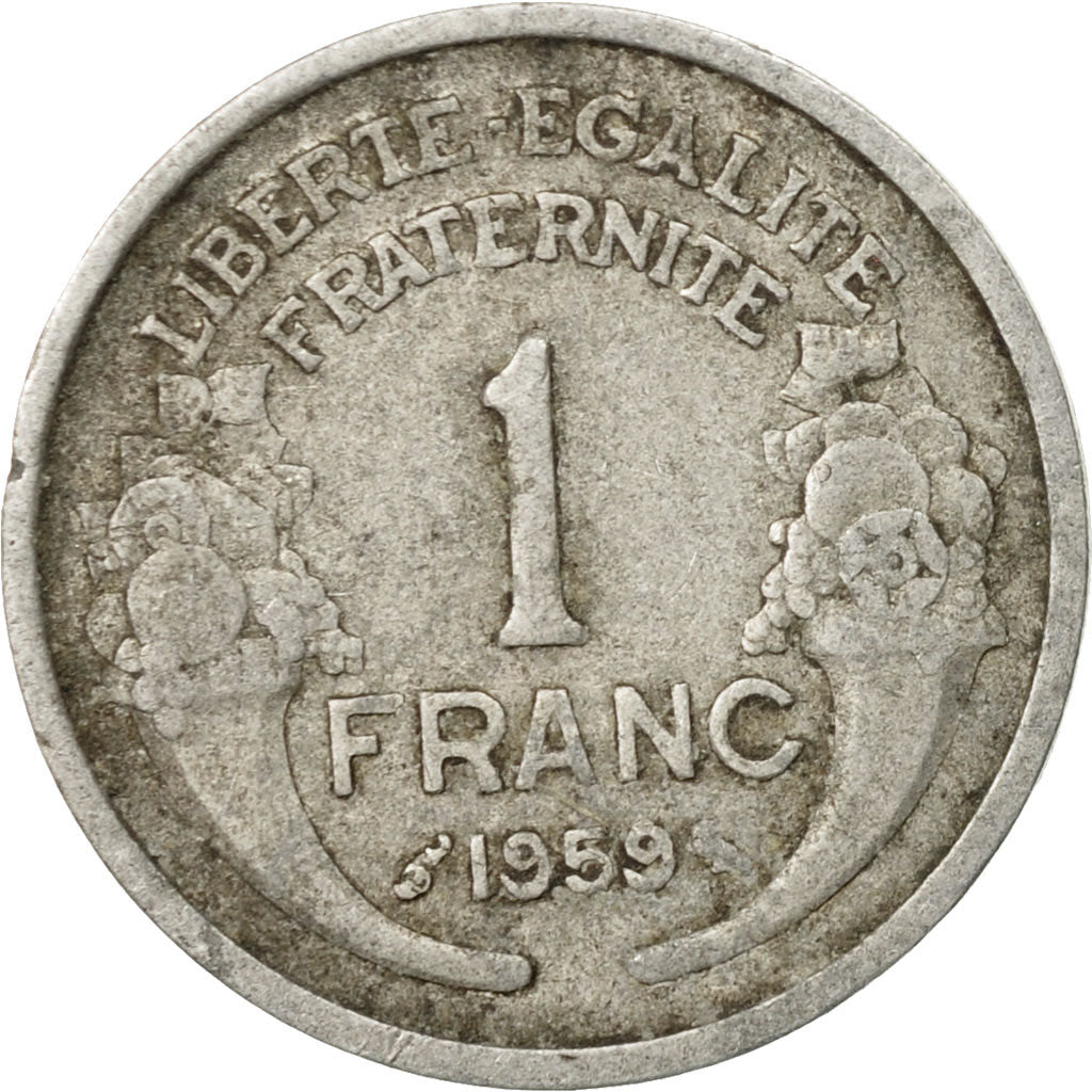 Münze, Frankreich, Morlon, Franc, 1959, Paris, S, Aluminium, KM:885a.1