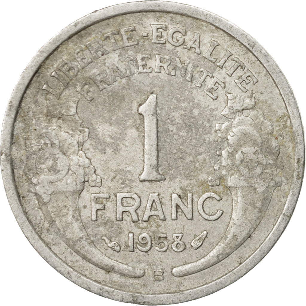 Münze, Frankreich, Morlon, Franc, 1958, Beaumont - Le Roger, S, Aluminium