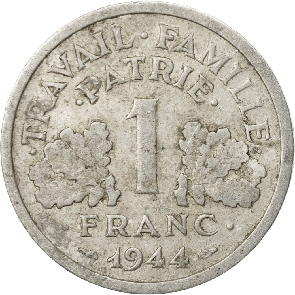 Coin, France, Bazor, Franc, 1944, Castelsarrasin, VF(30-35), Aluminum, KM:902.3