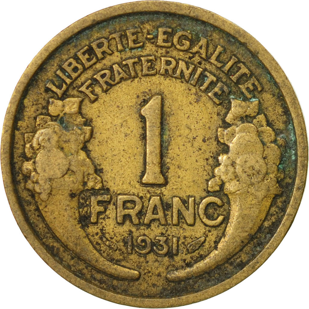 Coin, France, Morlon, Franc, 1931, Paris, VF(30-35), Aluminum-Bronze, KM:885