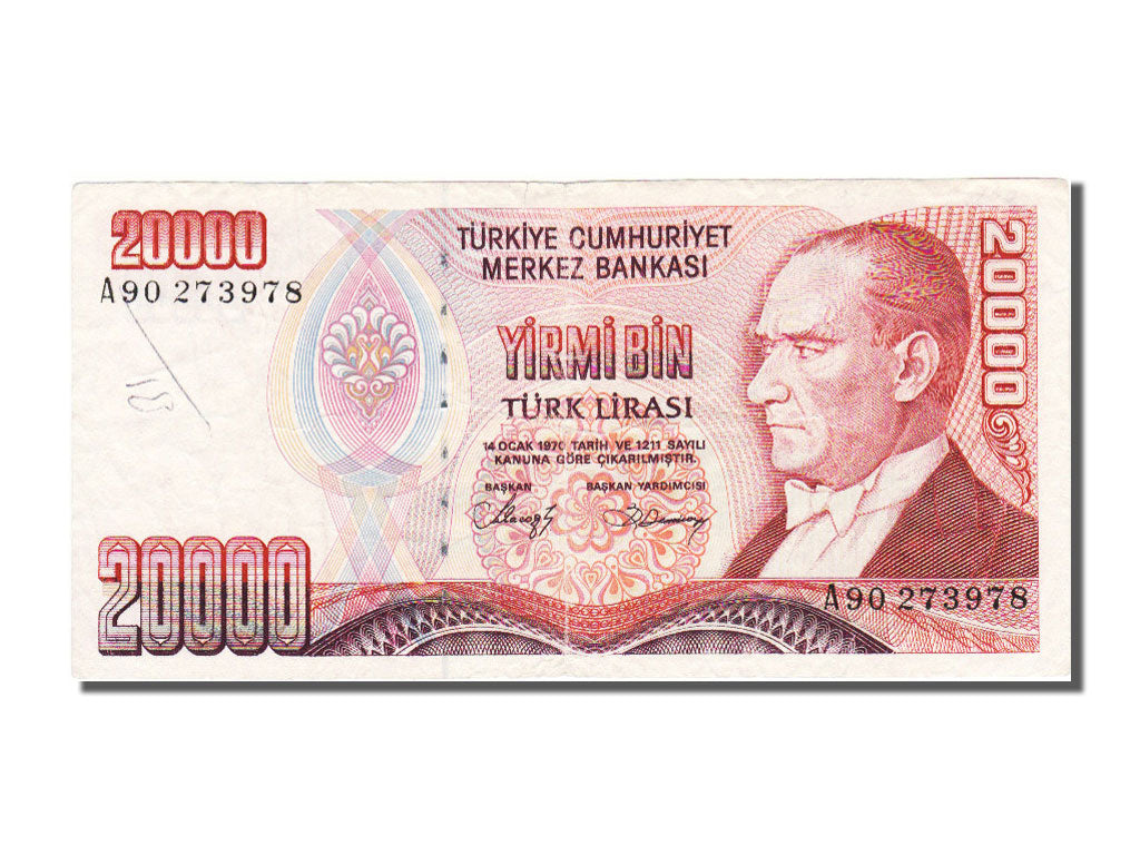 Turkey, 20000 Lira, 1970, AU(50-53)