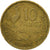 Moneda, Francia, Guiraud, 10 Francs, 1951, Beaumont - Le Roger, BC+, Aluminio -
