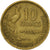 Moneda, Francia, Guiraud, 10 Francs, 1955, Paris, BC+, Aluminio - bronce