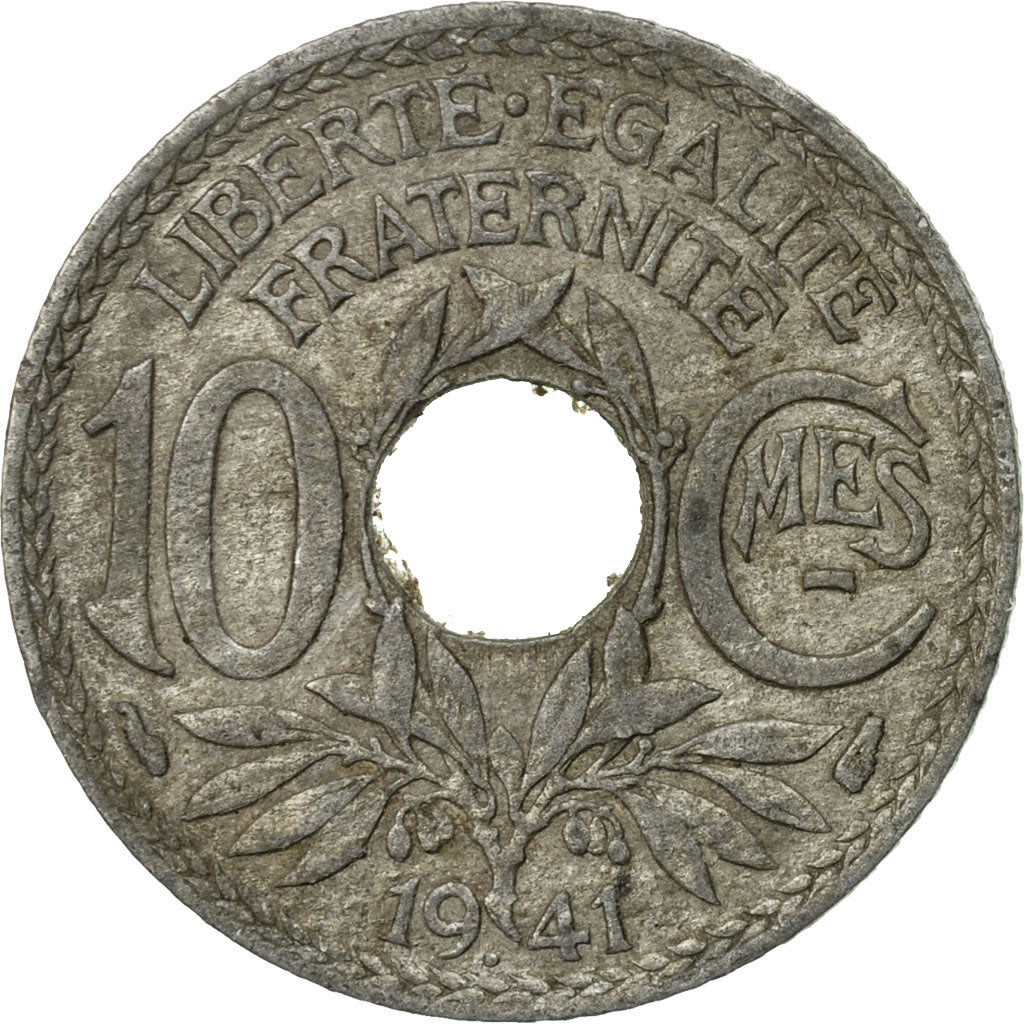 Munten, Frankrijk, État français, 10 Centimes, 1941, Paris, FR+, Zinc