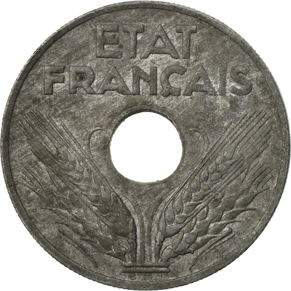 Coin, France, État français, 20 Centimes, 1941, Paris, VF(30-35), Zinc