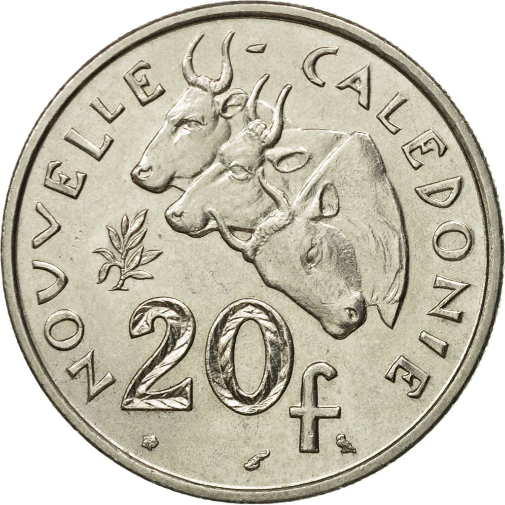 Coin, New Caledonia, 20 Francs, 1970, Paris, EF(40-45), Nickel, KM:6