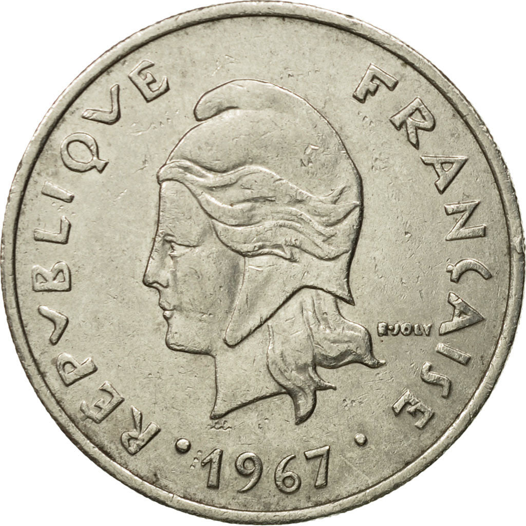 Monnaie, French Polynesia, 20 Francs, 1967, Paris, TB+, Nickel, KM:6