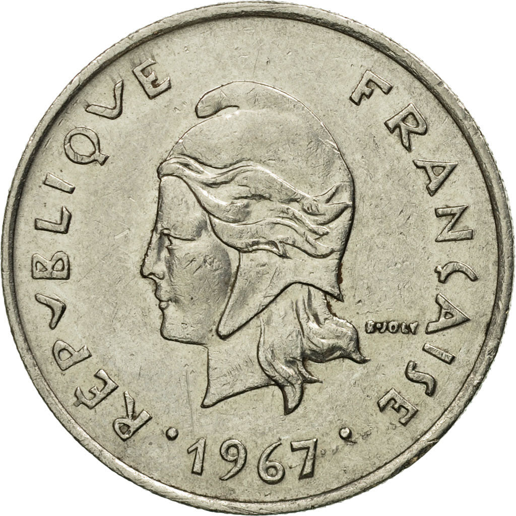 Monnaie, New Hebrides, 10 Francs, 1967, Paris, TTB, Nickel, KM:2.1