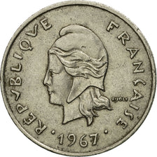 Moneta, Nuove Ebridi, 10 Francs, 1967, Paris, BB, Nichel, KM:2.1