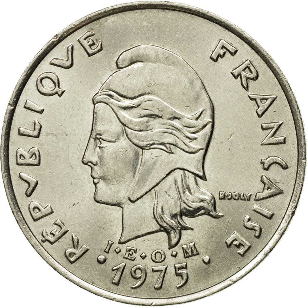 Moneta, Nuove Ebridi, 20 Francs, 1975, Paris, BB+, Nichel, KM:3.2