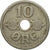 Coin, Denmark, Christian X, 10 Öre, 1926, Copenhagen, VF(20-25), Copper-nickel