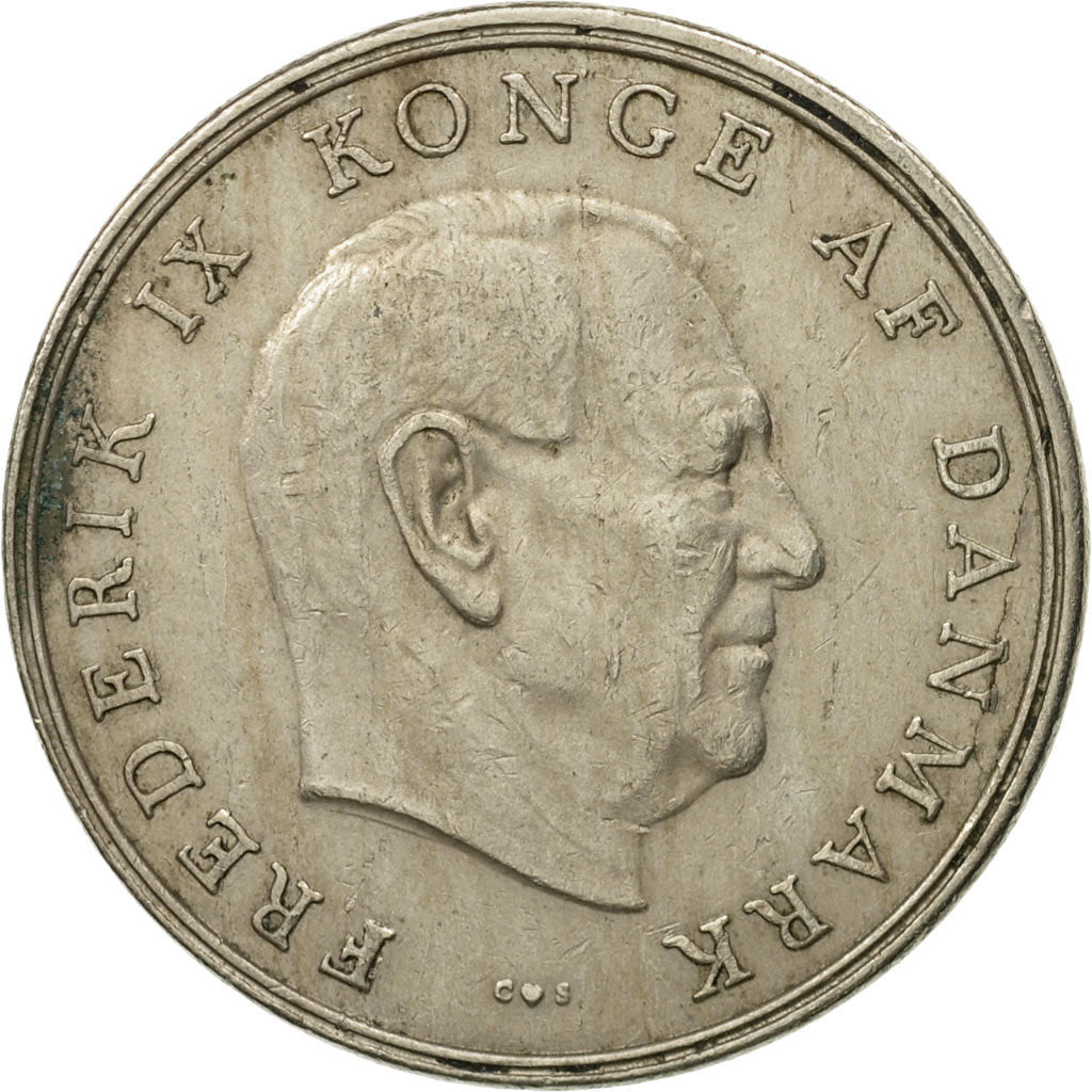 Coin, Denmark, Frederik IX, 5 Kroner, 1960, Copenhagen, VF(30-35)