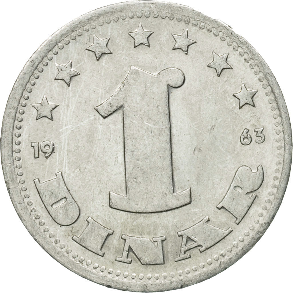 Munten, Joegoslaviëe, Dinar, 1963, FR+, Aluminium, KM:36