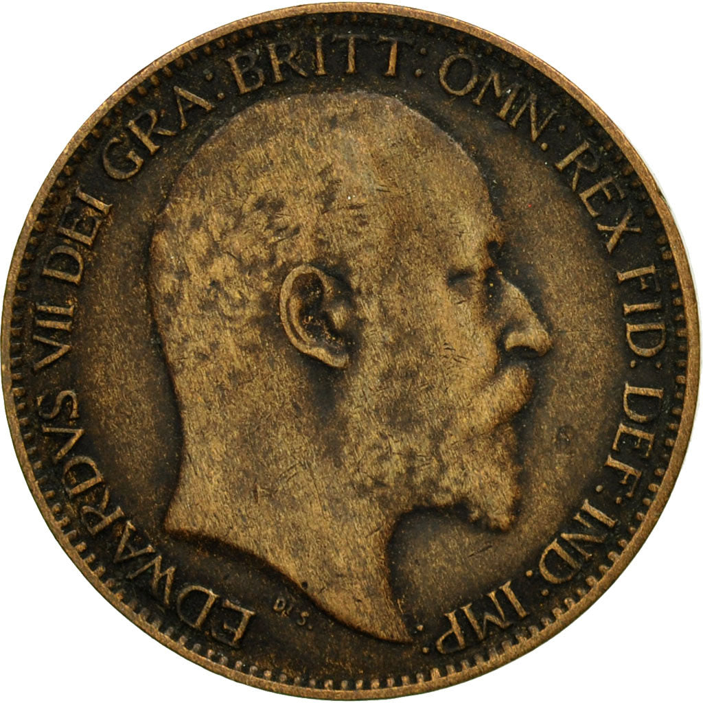 Münze, Großbritannien, Edward VII, Farthing, 1907, SS, Bronze, KM:792