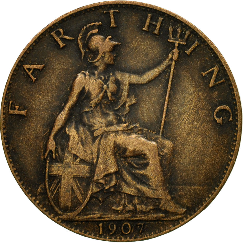 Münze, Großbritannien, Edward VII, Farthing, 1907, SS, Bronze, KM:792