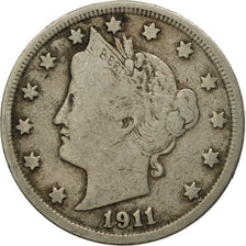 Moneda, Estados Unidos, Liberty Nickel, 5 Cents, 1911, U.S. Mint, Philadelphia