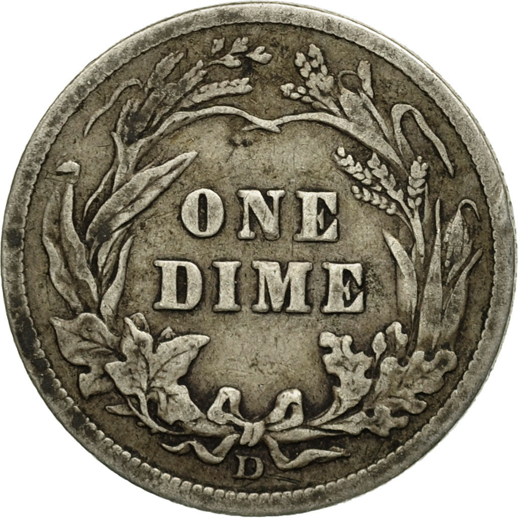 Moneda, Estados Unidos, Barber Dime, Dime, 1912, U.S. Mint, Denver, BC+, Plata