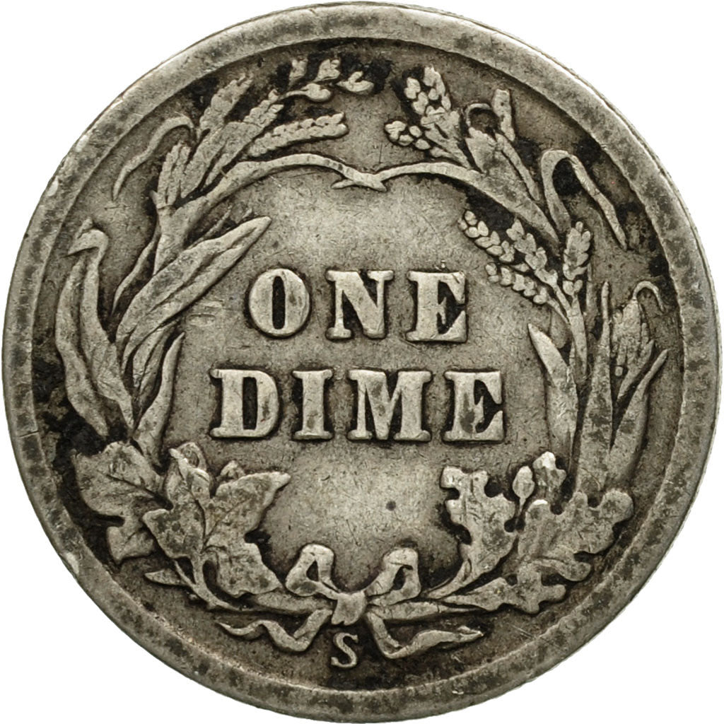 Moneta, Stati Uniti, Barber Dime, Dime, 1912, U.S. Mint, San Francisco, MB+