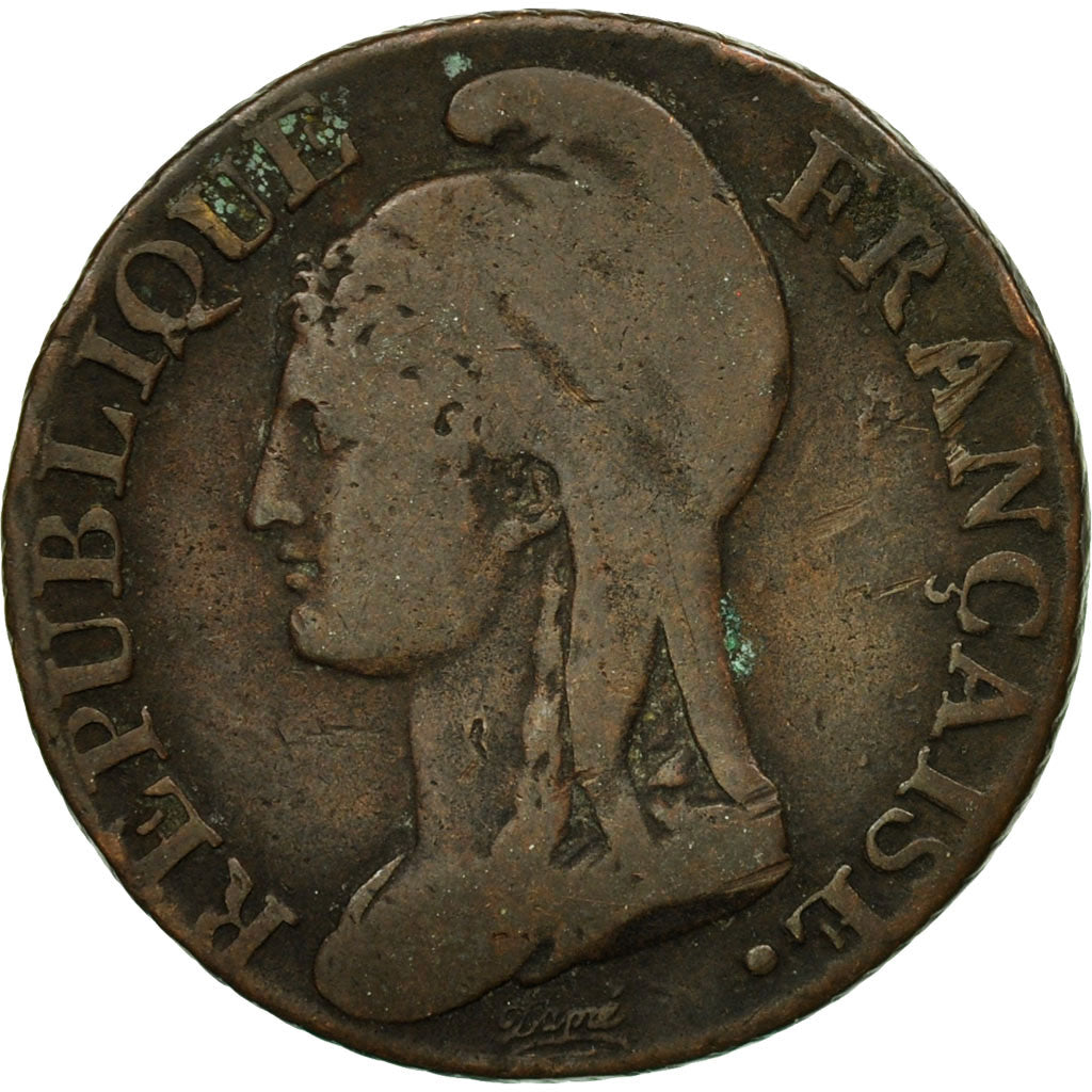 Monnaie, France, Dupré, 5 Centimes, 1795, Paris, TB, Bronze, Gadoury:124