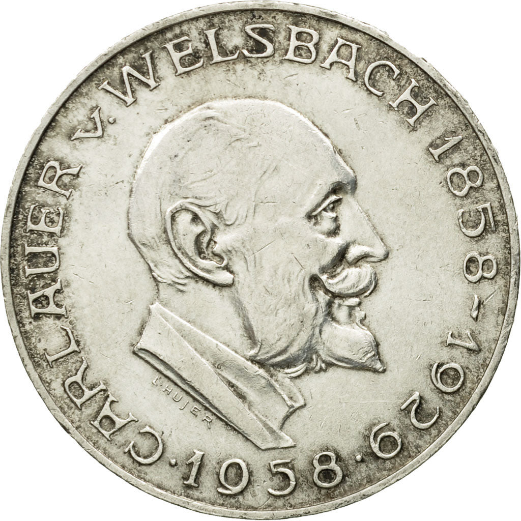 Munten, Oostenrijk, 25 Schilling, 1958, ZF, Zilver, KM:2884