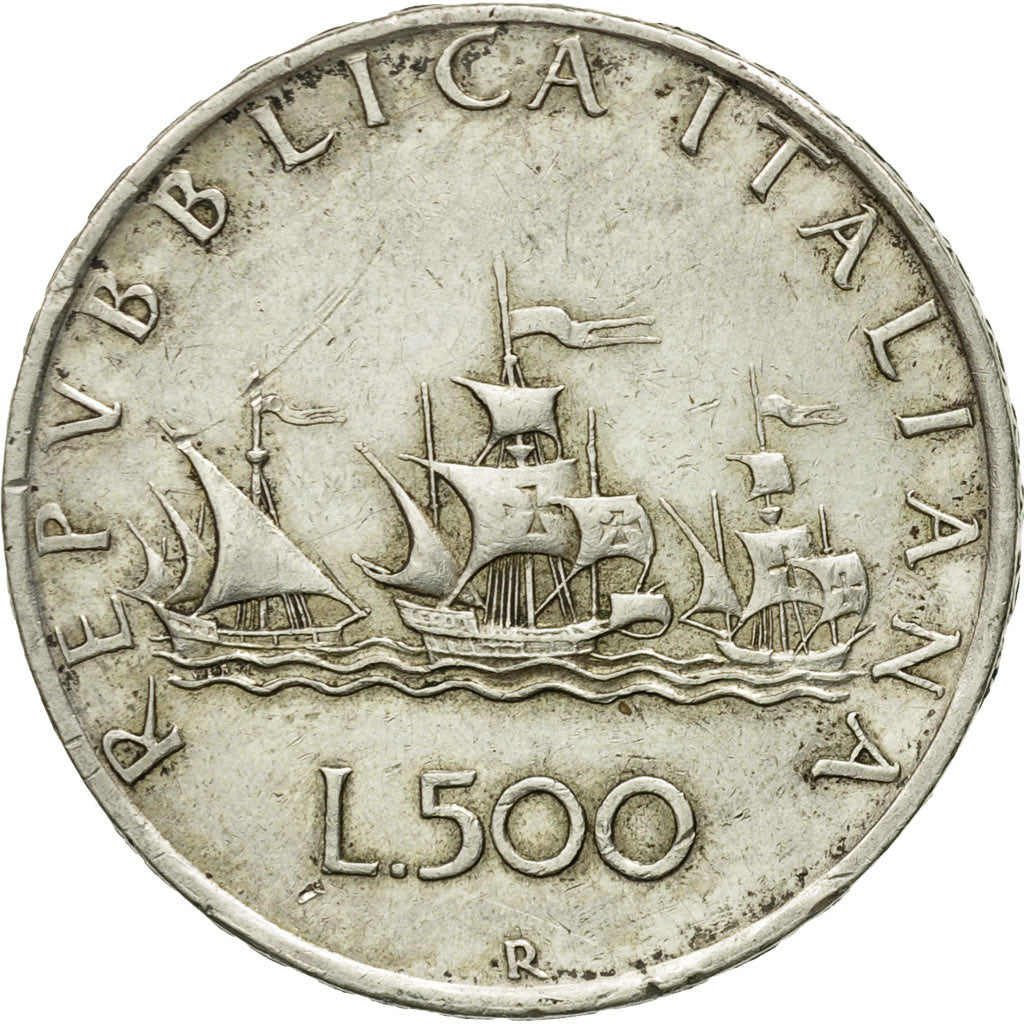 Coin, Italy, 500 Lire, 1959, Rome, EF(40-45), Silver, KM:98