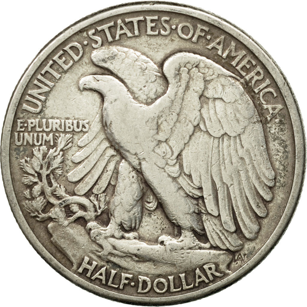 Coin, United States, Walking Liberty Half Dollar, Half Dollar, 1942, U.S. Mint