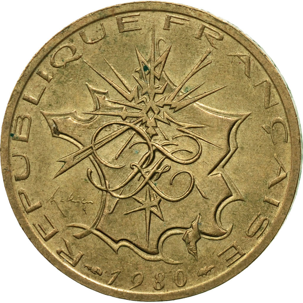 Moneta, Francia, Mathieu, 10 Francs, 1980, Paris, BB, Nichel-ottone, KM:940