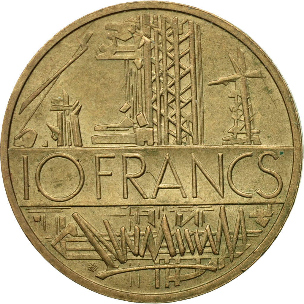 Moneta, Francia, Mathieu, 10 Francs, 1980, Paris, BB, Nichel-ottone, KM:940