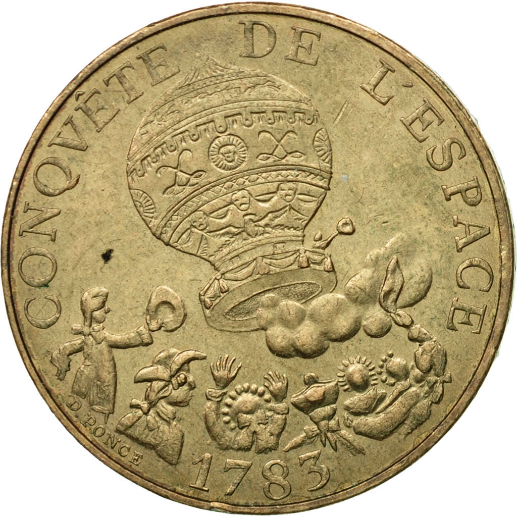 Coin, France, La conquête, 10 Francs, 1983, Paris, EF(40-45), Nickel-Bronze