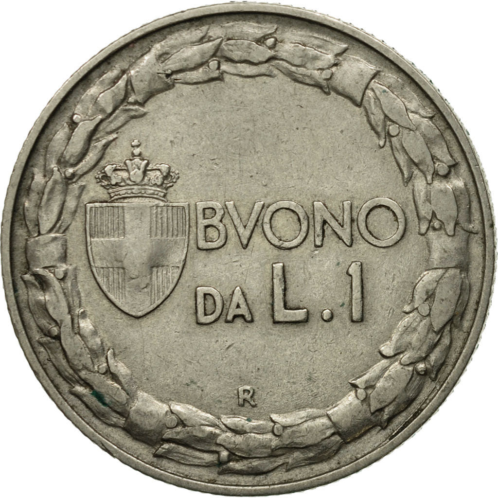 Coin, Italy, Vittorio Emanuele III, Lira, 1922, Rome, EF(40-45), Nickel, KM:62