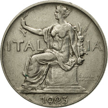 Moneta, Italia, Vittorio Emanuele III, Lira, 1923, Rome, BB, Nichel, KM:62