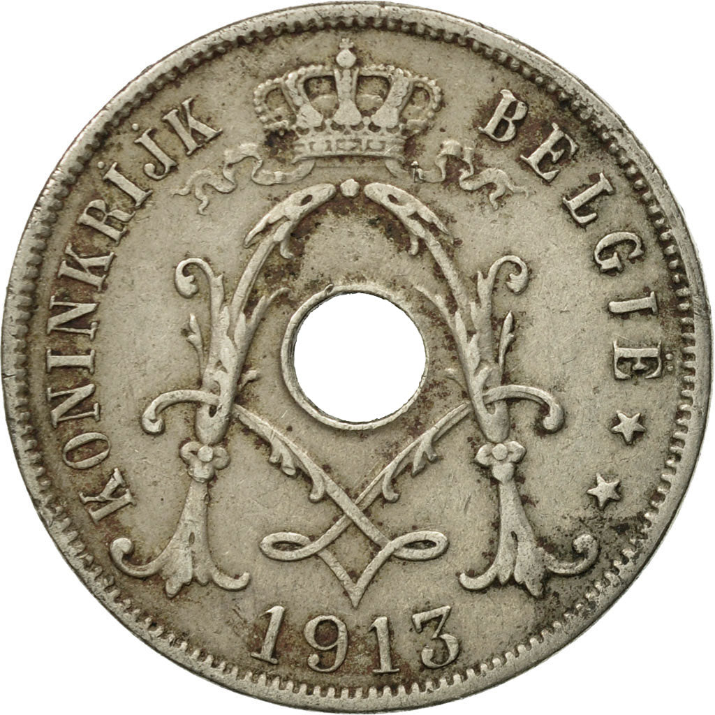 Münze, Belgien, 25 Centimes, 1913, S, Copper-nickel, KM:69