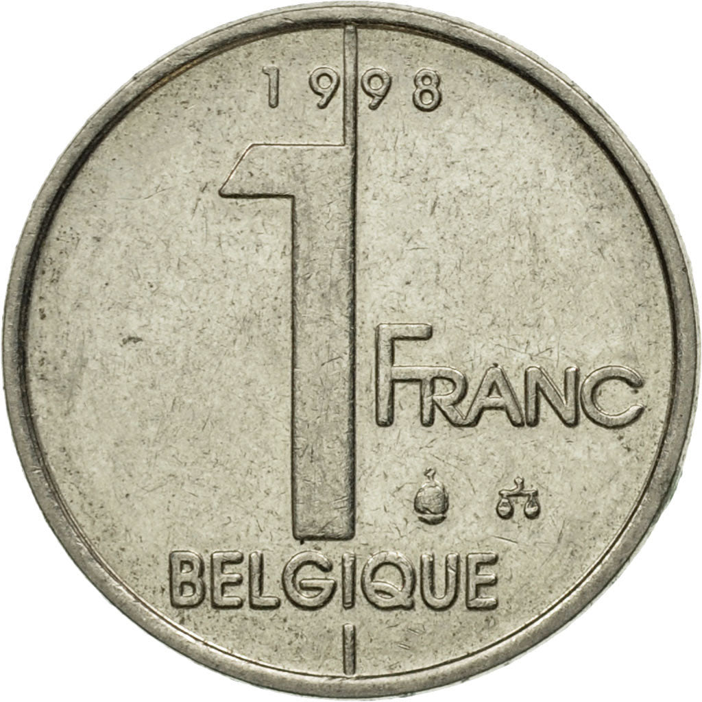Münze, Belgien, Albert II, Franc, 1998, Brussels, SS, Nickel Plated Iron