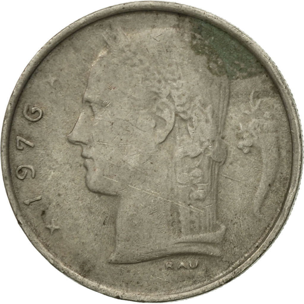 Moneta, Belgio, Franc, 1976, MB, Rame-nichel, KM:143.1