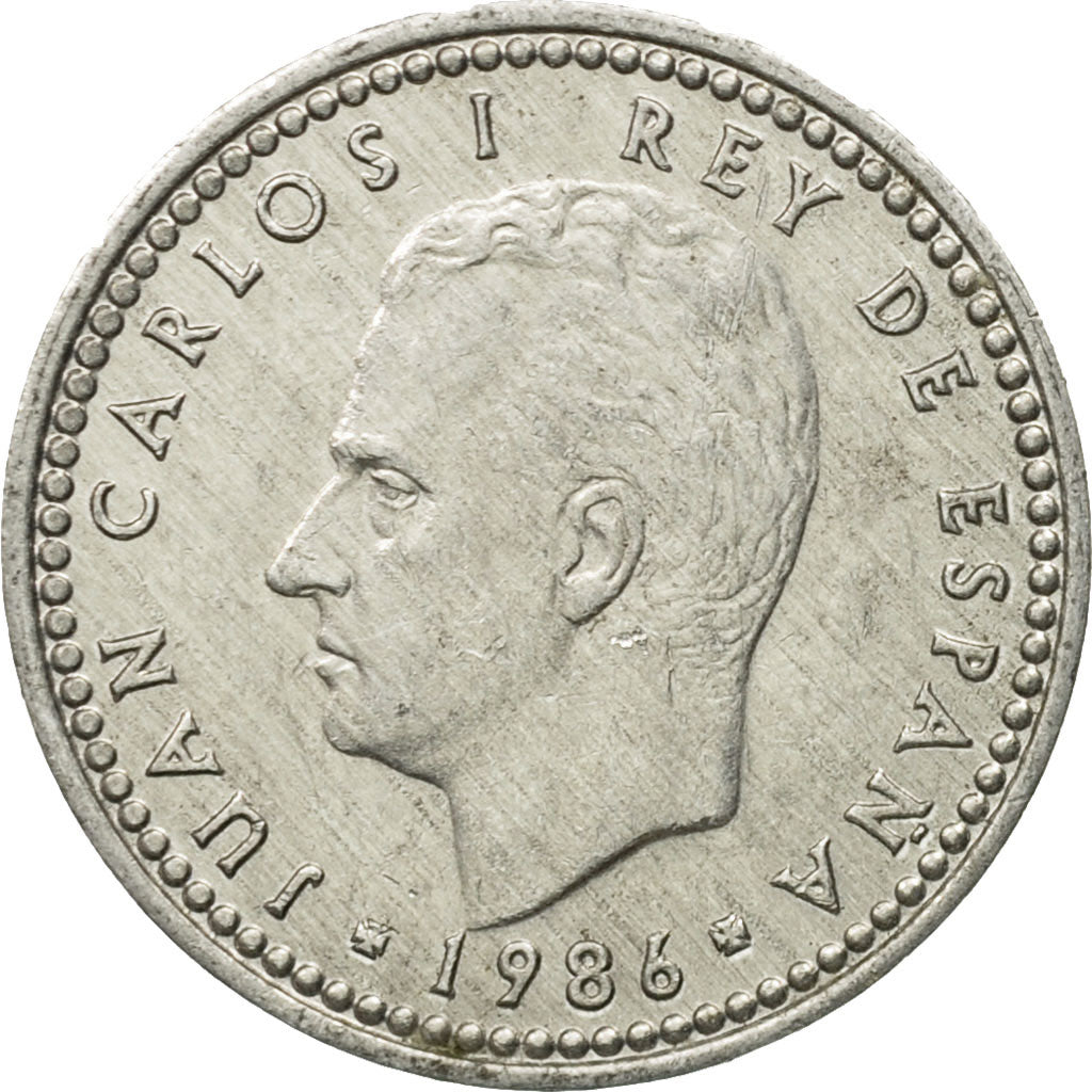 Moneda, España, Juan Carlos I, Peseta, 1986, MBC, Aluminio, KM:821