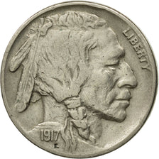 Moneta, Stati Uniti, Buffalo Nickel, 5 Cents, 1917, U.S. Mint, Philadelphia, MB