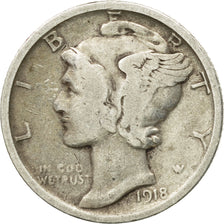 Münze, Vereinigte Staaten, Mercury Dime, Dime, 1918, U.S. Mint, San Francisco