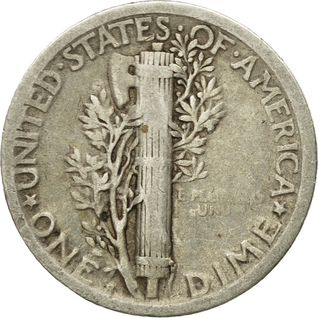 Münze, Vereinigte Staaten, Mercury Dime, Dime, 1918, U.S. Mint, San Francisco