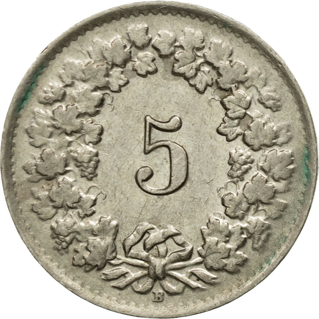 Coin, Switzerland, 5 Rappen, 1944, Bern, VF(30-35), Copper-nickel, KM:26