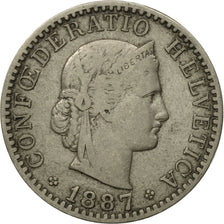 Moneta, Svizzera, 20 Rappen, 1887, Bern, BB, Nichel, KM:29
