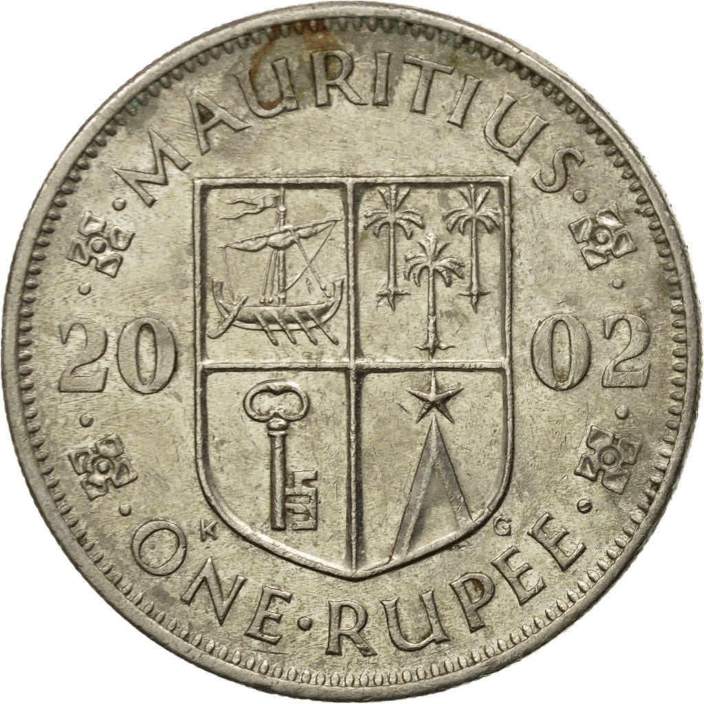 Coin, Mauritius, Rupee, 2002, VF(30-35), Copper-nickel, KM:55